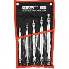 YATO Set 5 chei Torx cu articulatie T15 - T60..